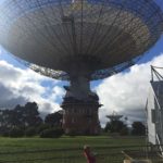 Abby standing in front of the Dish @ Parkes