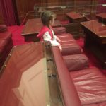 Abby sitting in the Senate or "Red Chair Room"