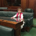 Abby in the House of Representatives or the "Green Chair Room"