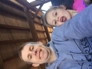 Abby and Daddy on the Roller coaster