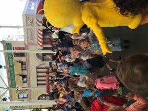 Abby and Aiden dancing with Tweety Bird