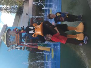 Abby with Daffy Duck at Movie World