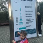 Abby learning about the Telstra Tower