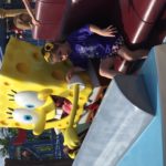 Abby and Spong Bob Square Pants in a Boat at Sea World.