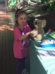 Abby being a Vet at the Vet Hospital at Currumbin Wildlife Sanctuary